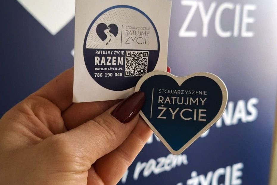 rollup, naklejka, magnes: Stowarzyszenie Ratujmy Życie