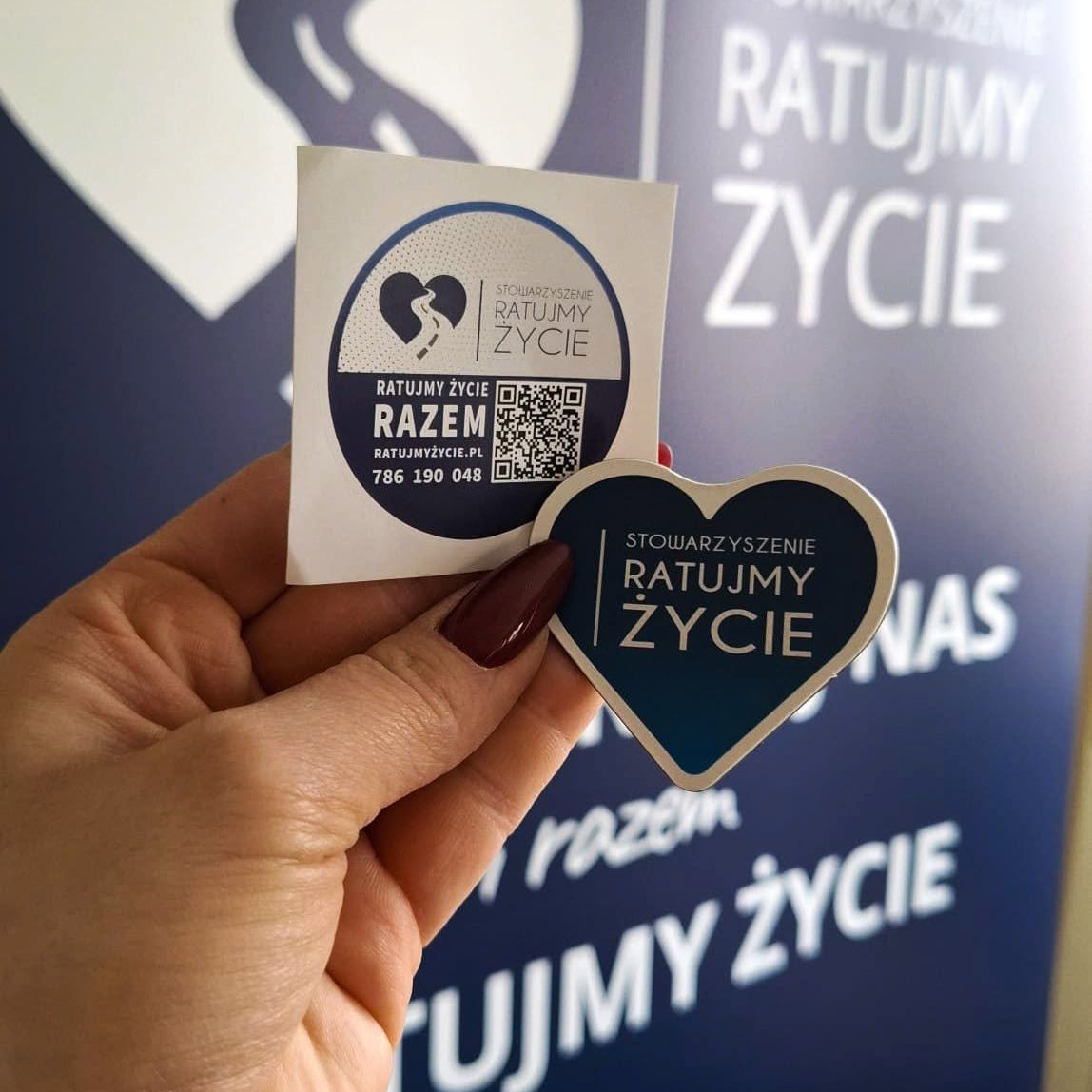 rollup, naklejka, magnes: Stowarzyszenie Ratujmy Życie